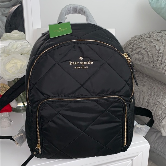 kate spade Handbags - ❌SOLD❌NWT Kate Spade ♠️ Black Quilted Backpack